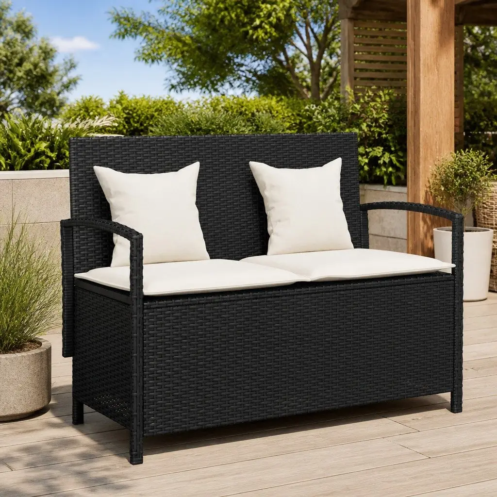 Outdoor Garden Storage Bench with Cushion