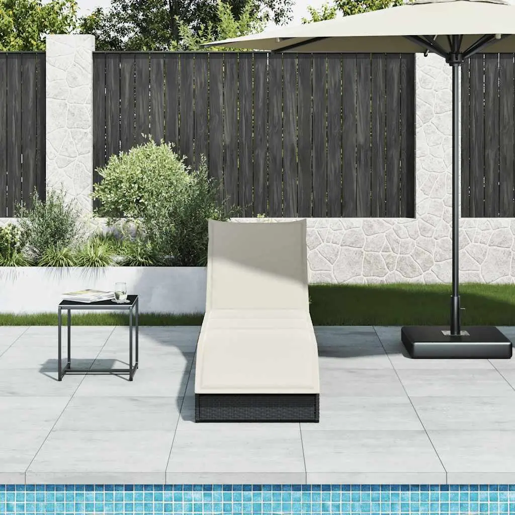 Folding Sun Lounger with Storage Box