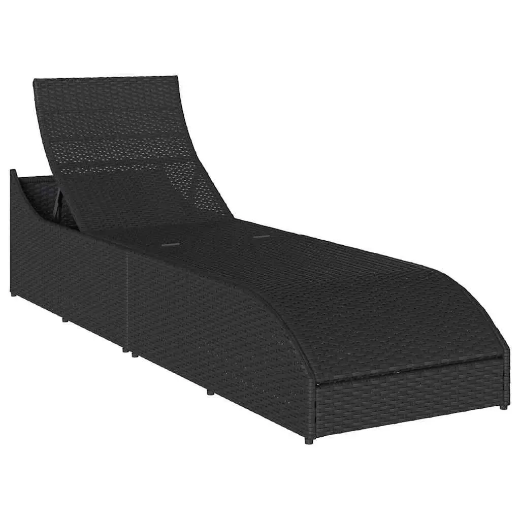 Folding Sun Lounger with Storage Box