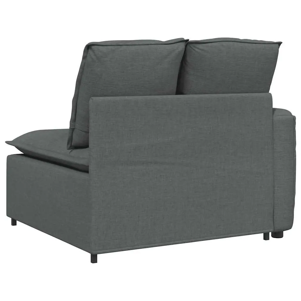 Modular Sofa Armrest End Module with Cushions Grey Sectional Unit 100cm