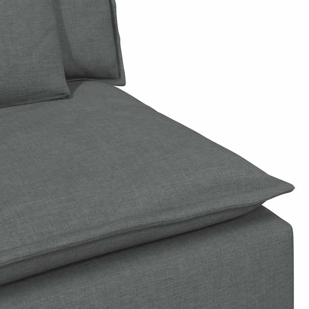 Modular Sofa Armrest End Module with Cushions Grey Sectional Unit 100cm