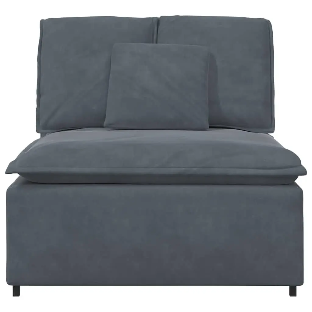 Grey Modular Sofa Centre Module with Cushions, 100cm