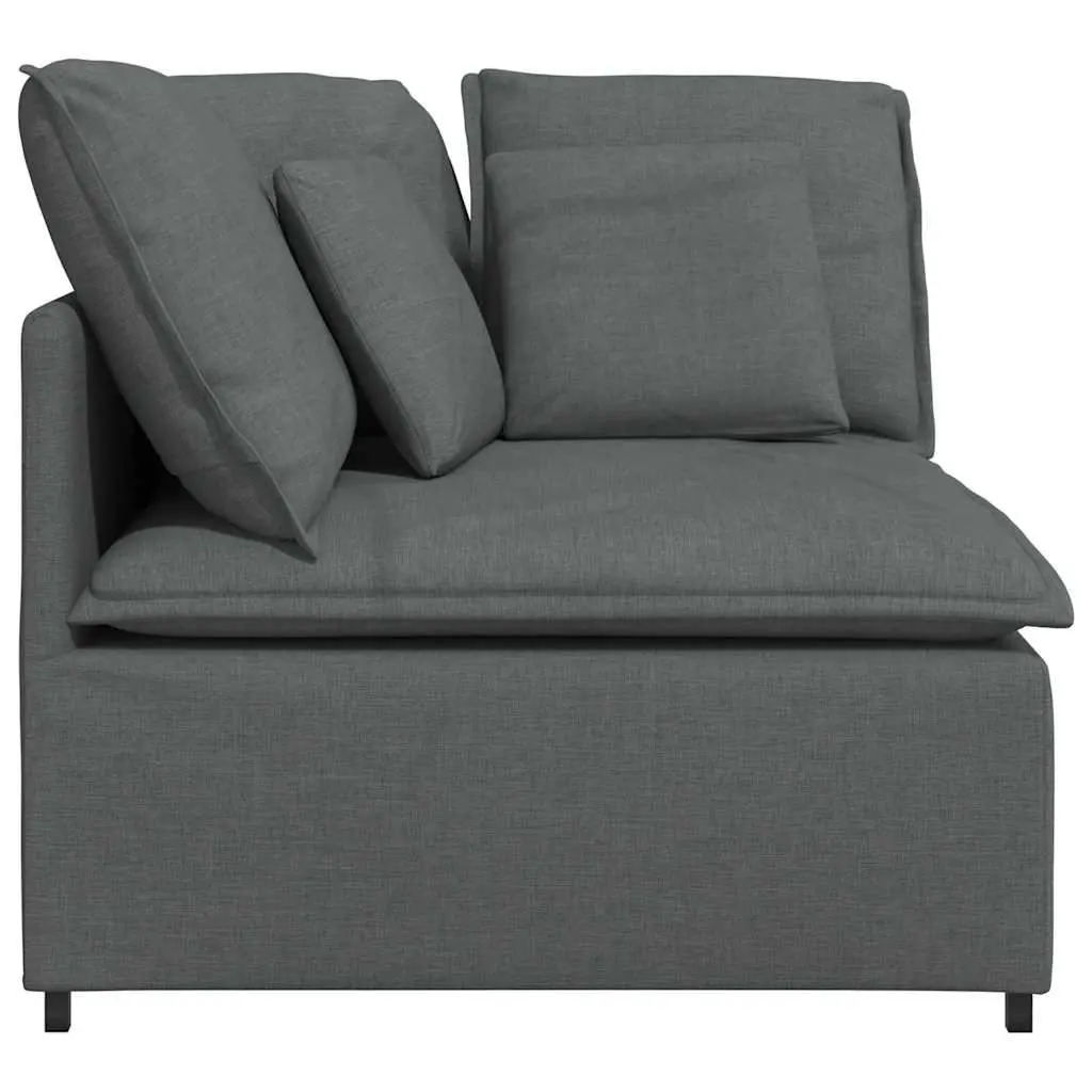 Modular Sofa Corner Unit Grey Cushioned Sectional Module Living Room Furniture