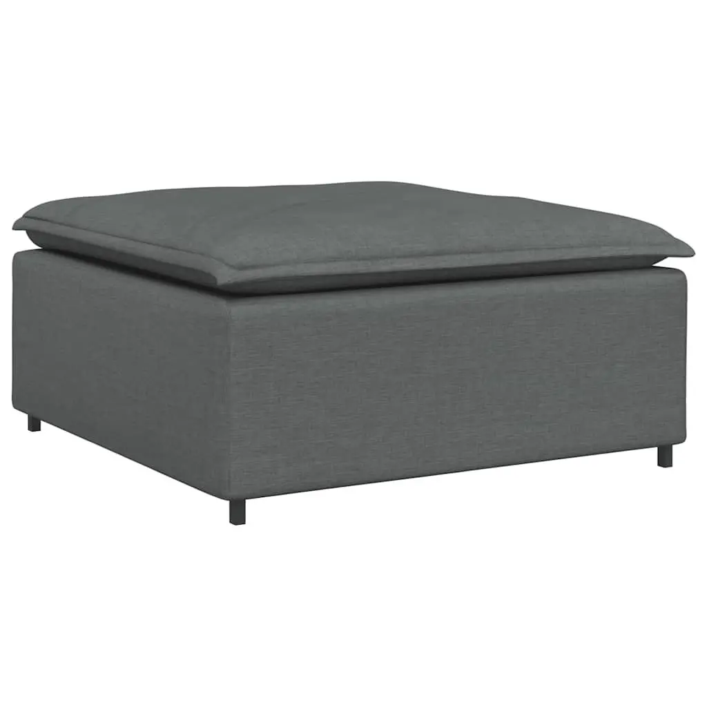 Grey Modular Sofa Footstool 100x100x48 cm
