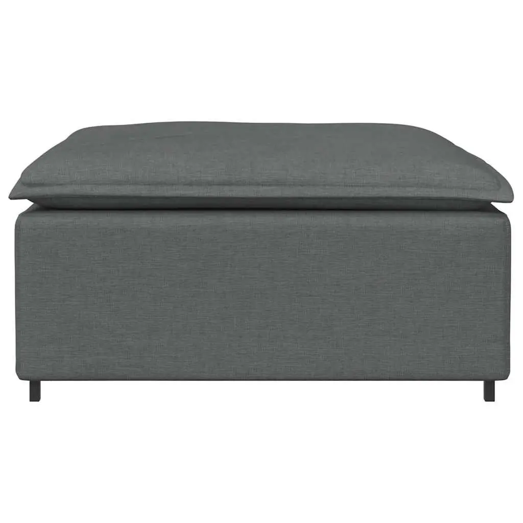 Grey Modular Sofa Footstool 100x100x48 cm