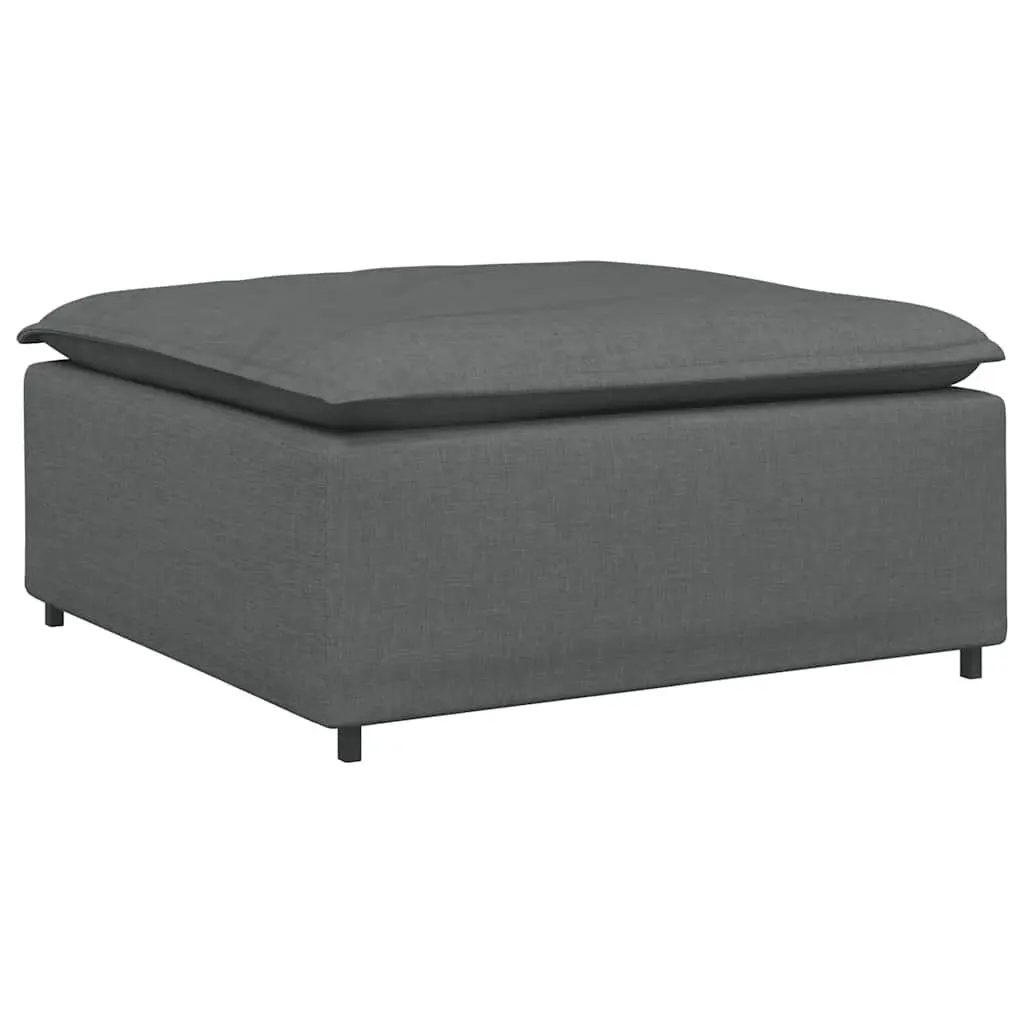 Grey Modular Sofa Footstool 100x100x48 cm