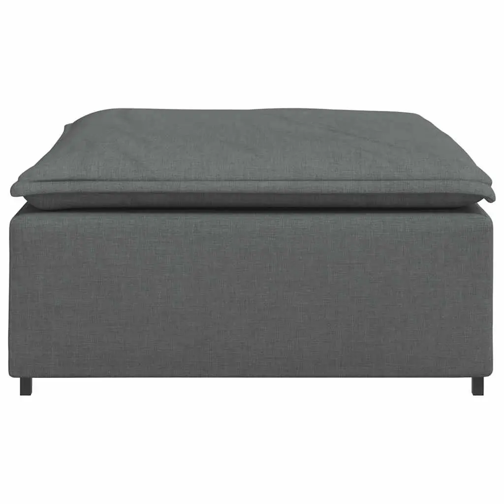 Grey Modular Sofa Footstool 100x100x48 cm