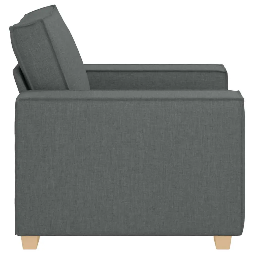 Dark Grey Fabric Sofa Chair with Armrests