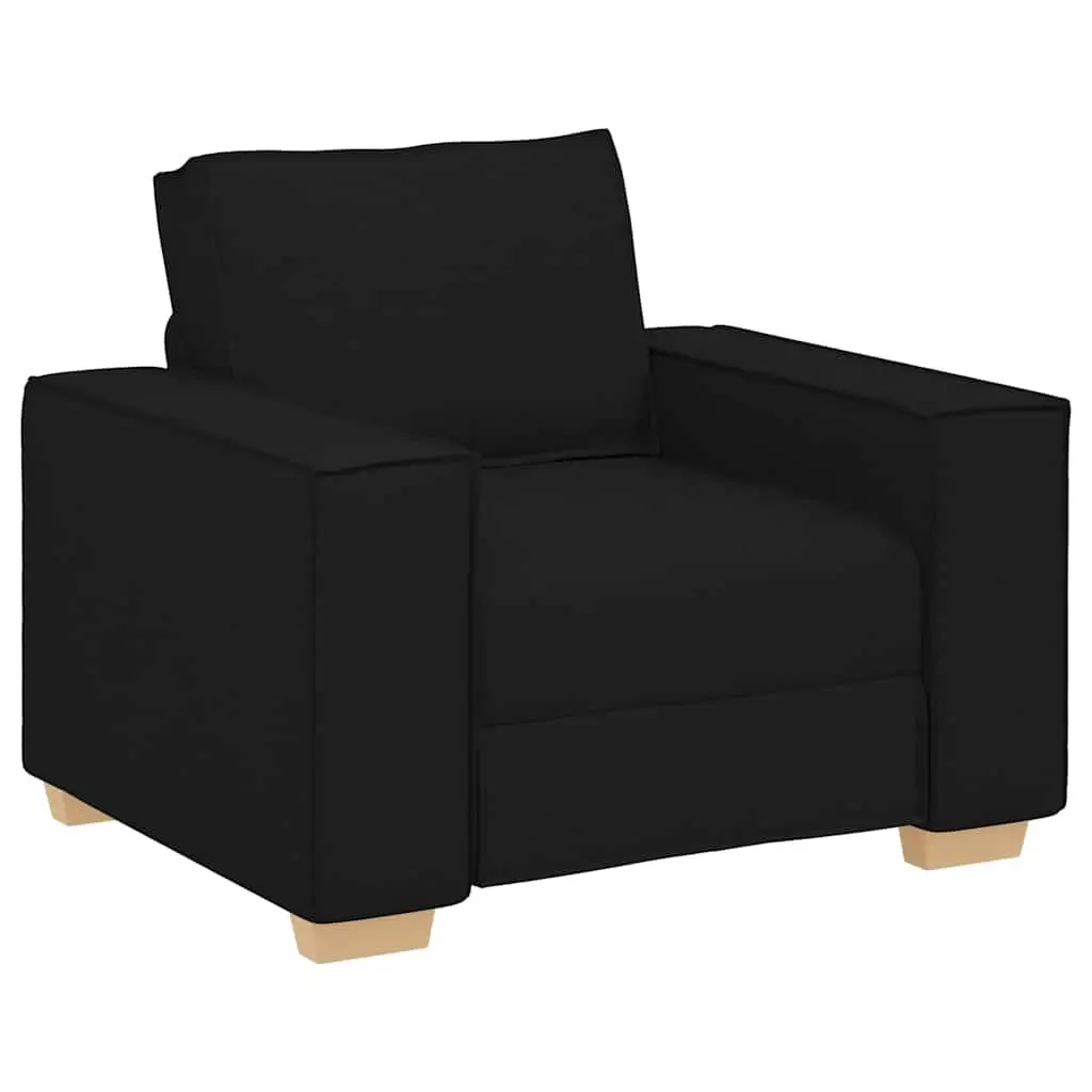Sofa Chair Polyester Fabric 100x78x84cm Black Wooden and Metal Frame