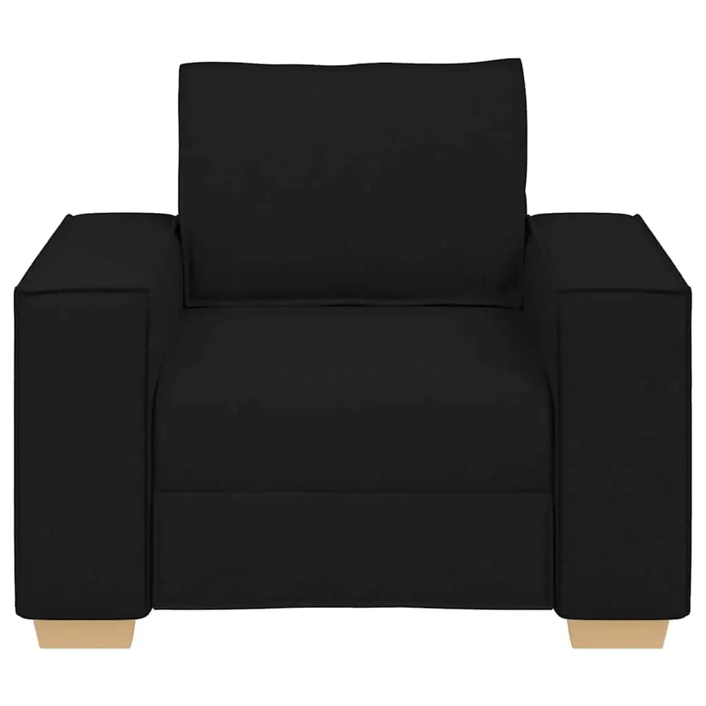 Sofa Chair Polyester Fabric 100x78x84cm Black Wooden and Metal Frame