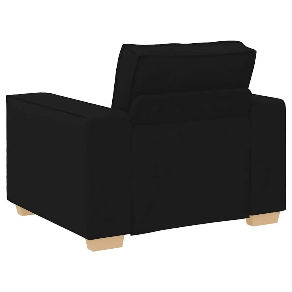 Sofa Chair Polyester Fabric 100x78x84cm Black Wooden and Metal Frame