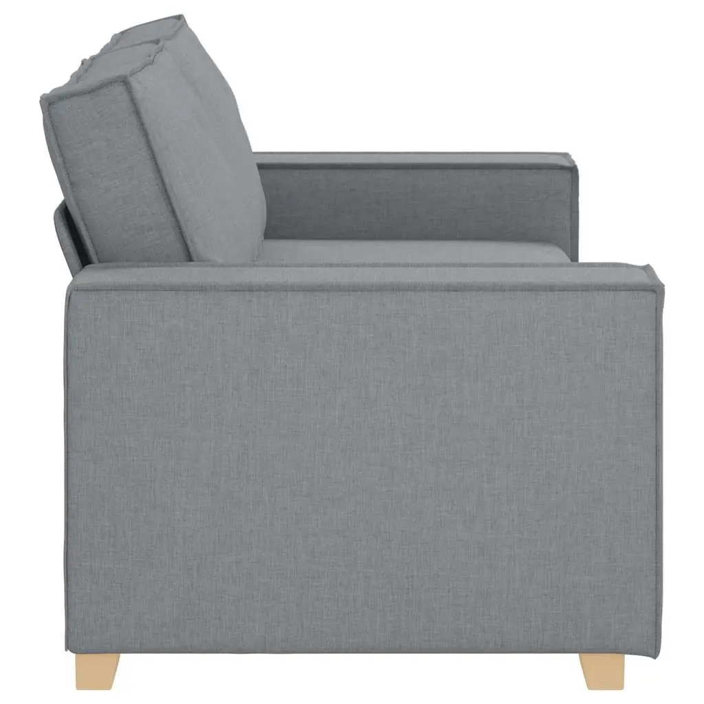 2-Seater Sofa Grey Fabric Lounge Couch for Relaxation