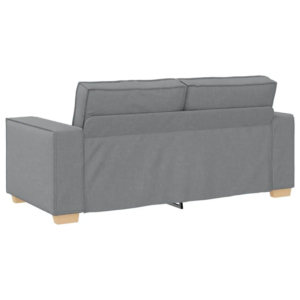 2-Seater Sofa Grey Fabric Lounge Couch for Relaxation