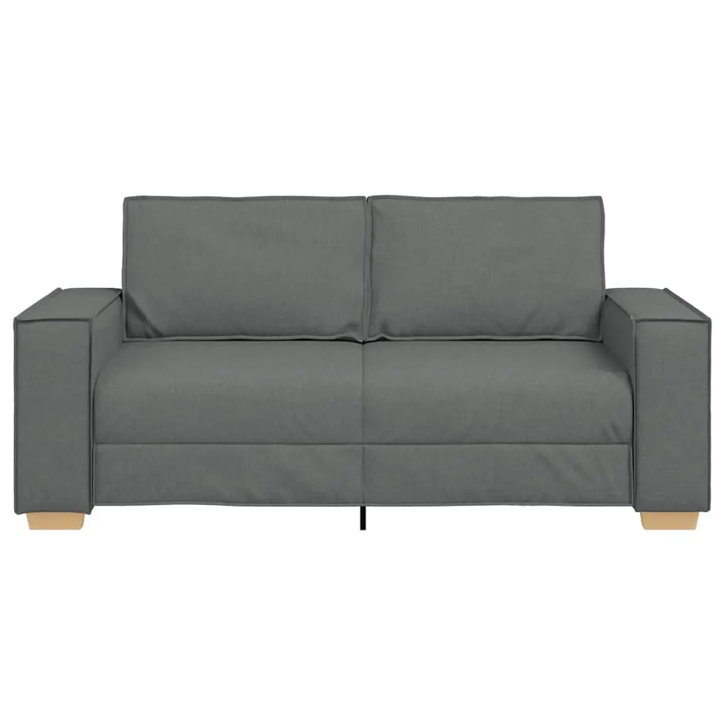 2-Seater Sofa Polyester Fabric 180x78x84 cm Grey