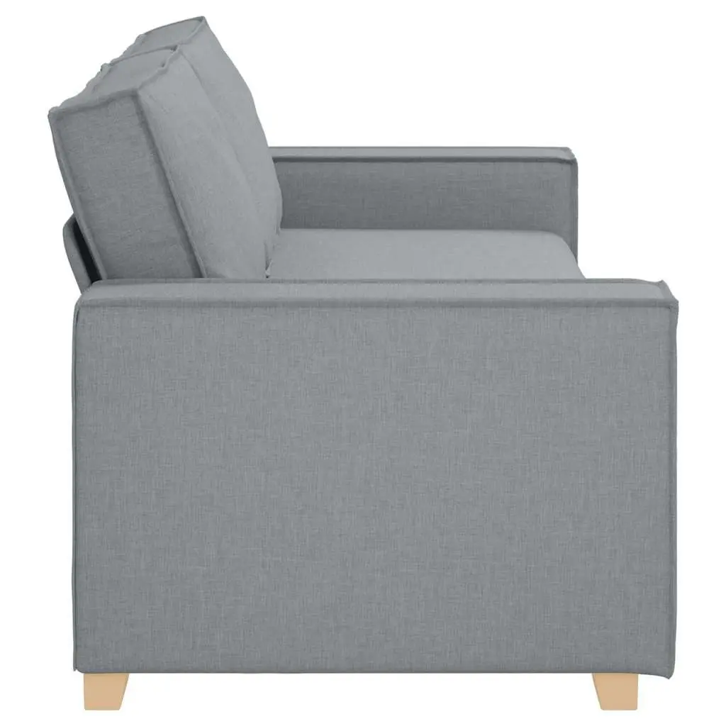 3-Seater Sofa Light Grey Fabric Lounge Couch Living Room Furniture 220x78x84cm