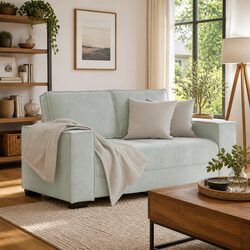 Durable 2-Seater Grey Velvet Sofa for Living Spaces