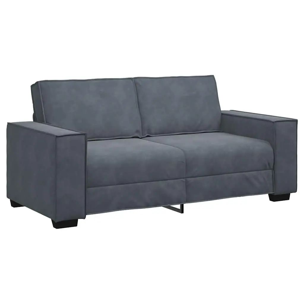 2-Seater Sofa Velvet Dark Grey 180x78x84cm