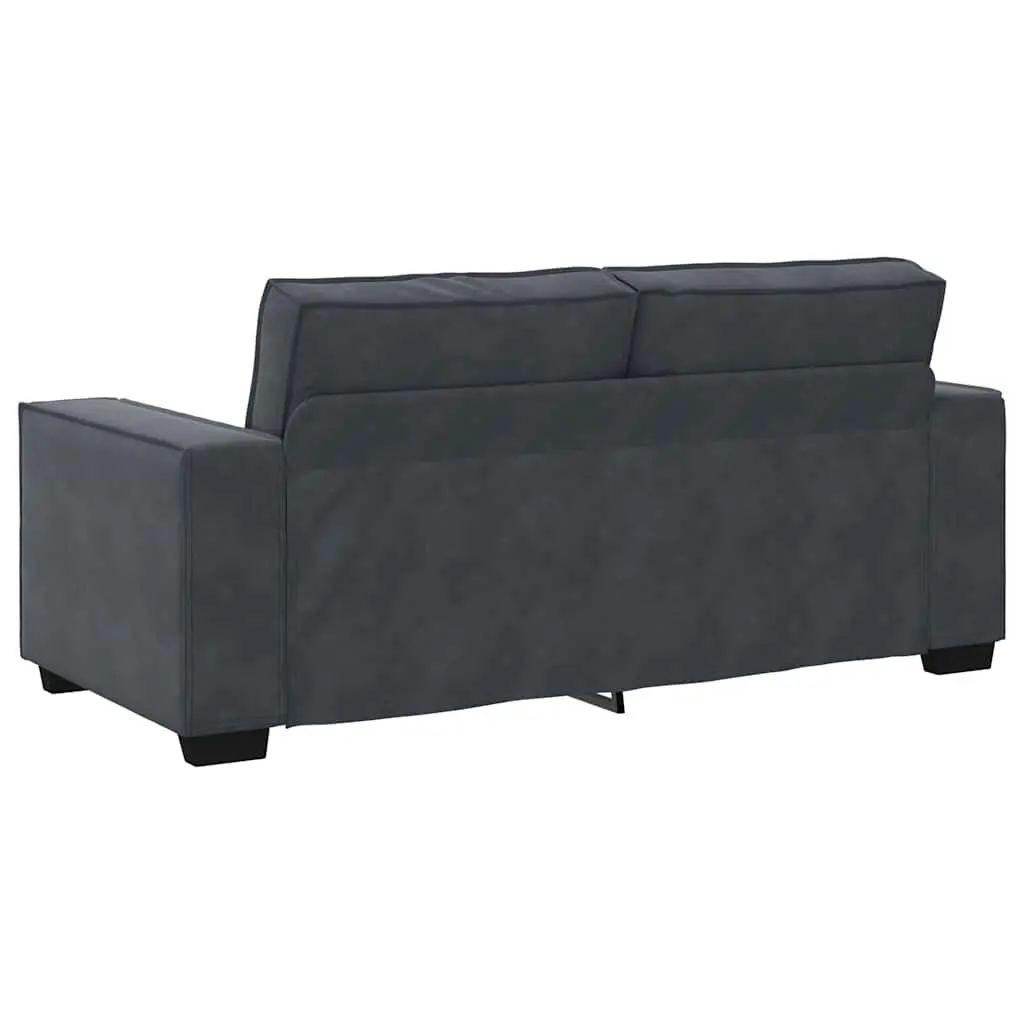 2-Seater Sofa Velvet Dark Grey 180x78x84cm