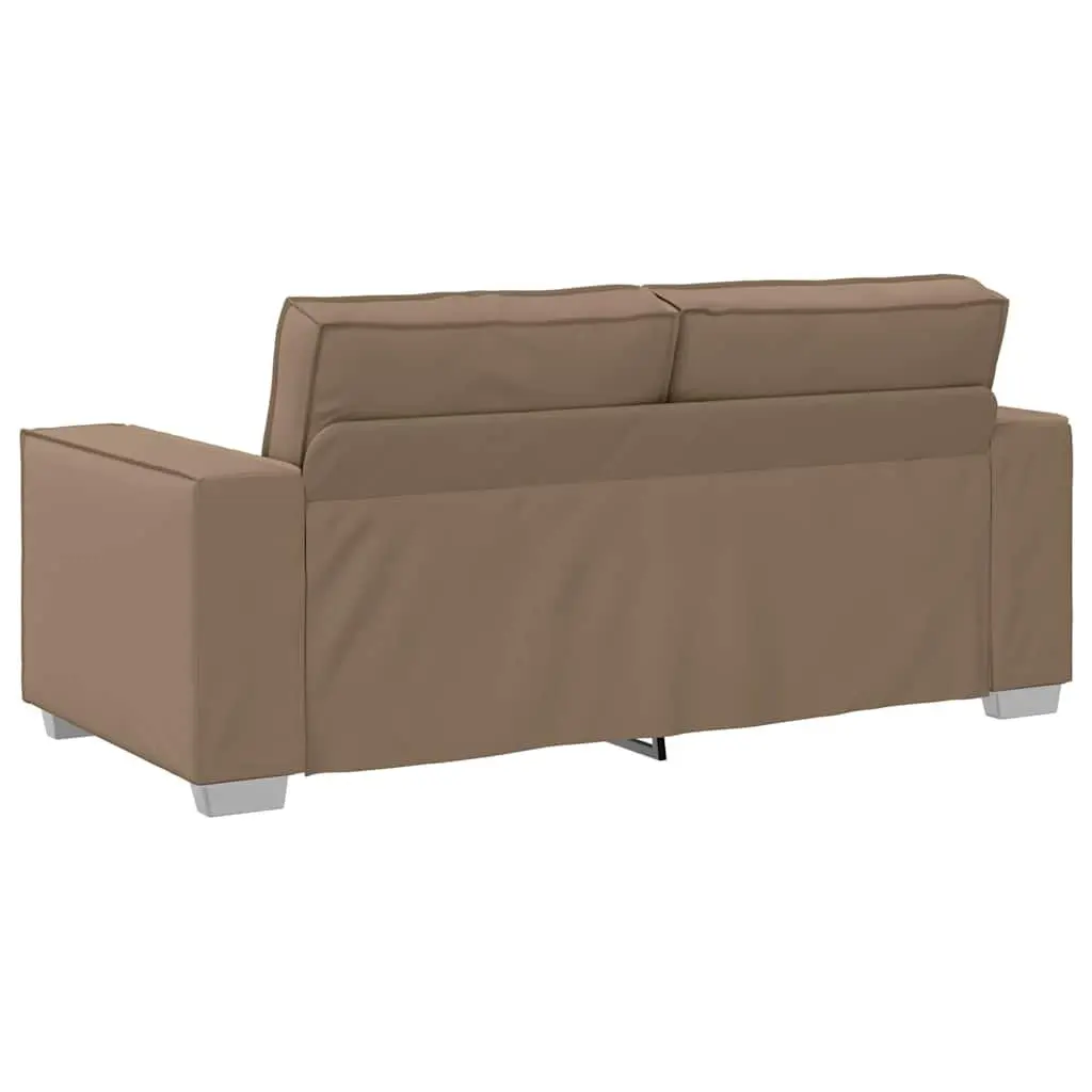 Loveseat Sofa Faux Leather 180 cm Brown