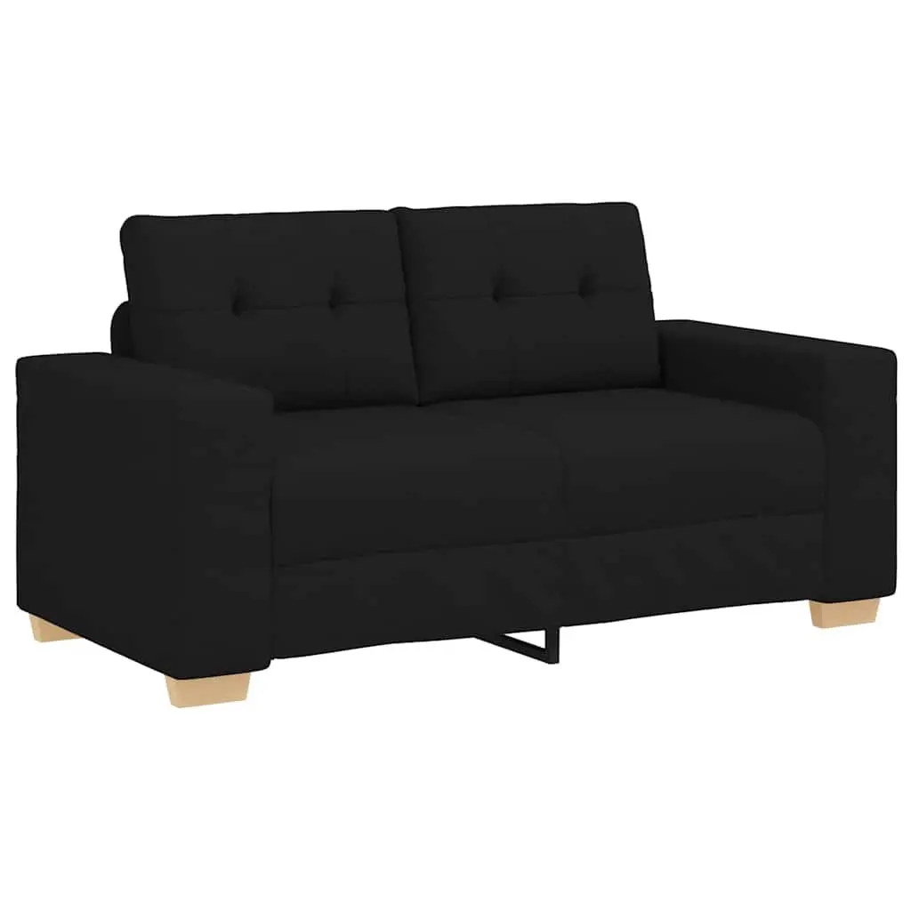 Black Loveseat Sofa 160x77x82 cm Two Seater