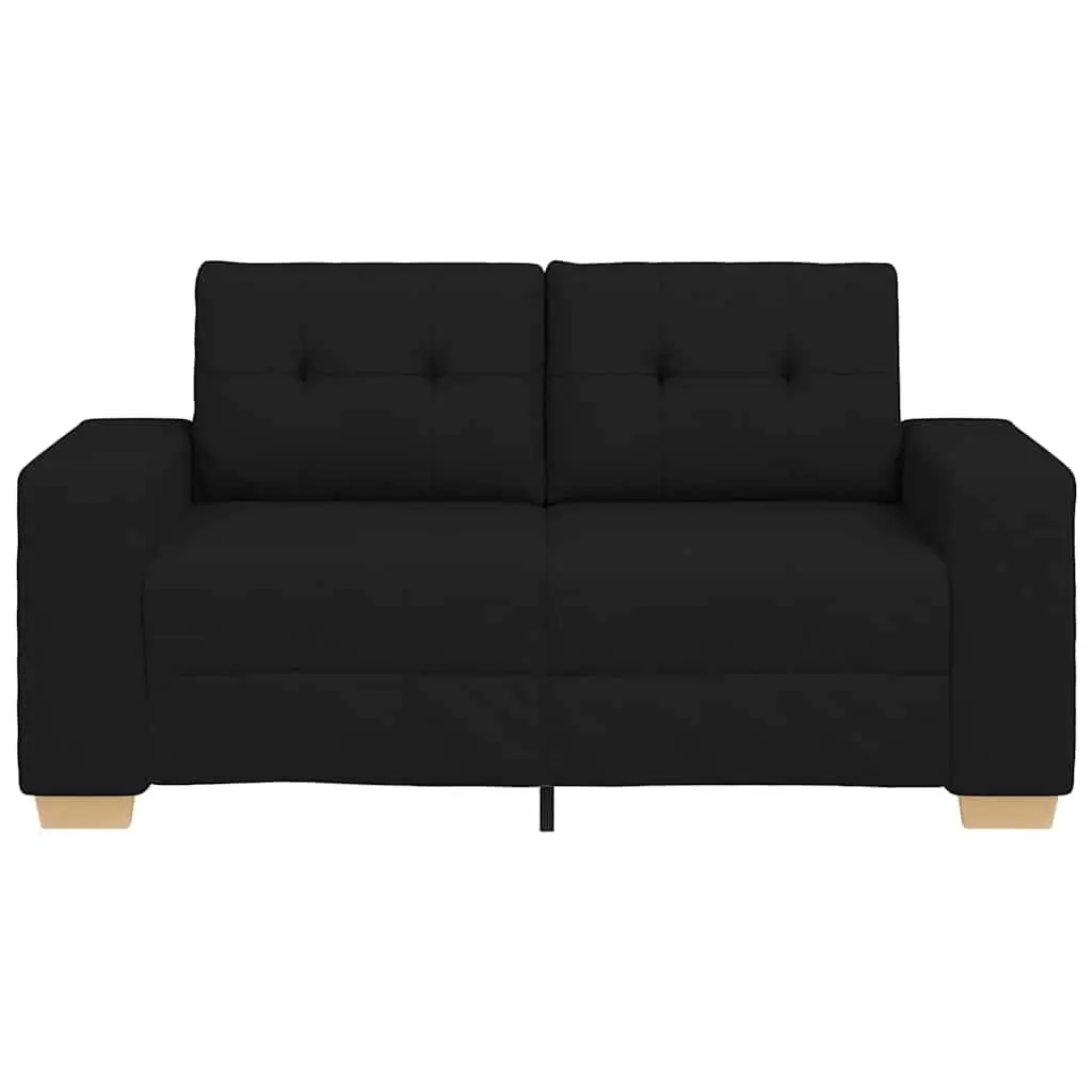 Black Loveseat Sofa 160x77x82 cm Two Seater