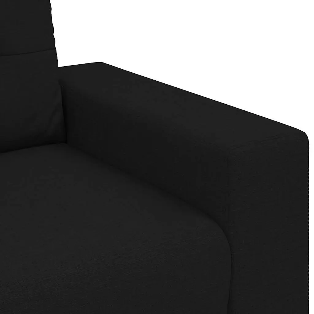Black Loveseat Sofa 160x77x82 cm Two Seater