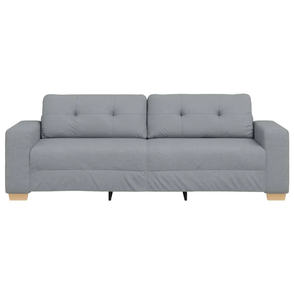 3-Seater Sofa Polyester Fabric 220W x 78D x 80H cm Grey