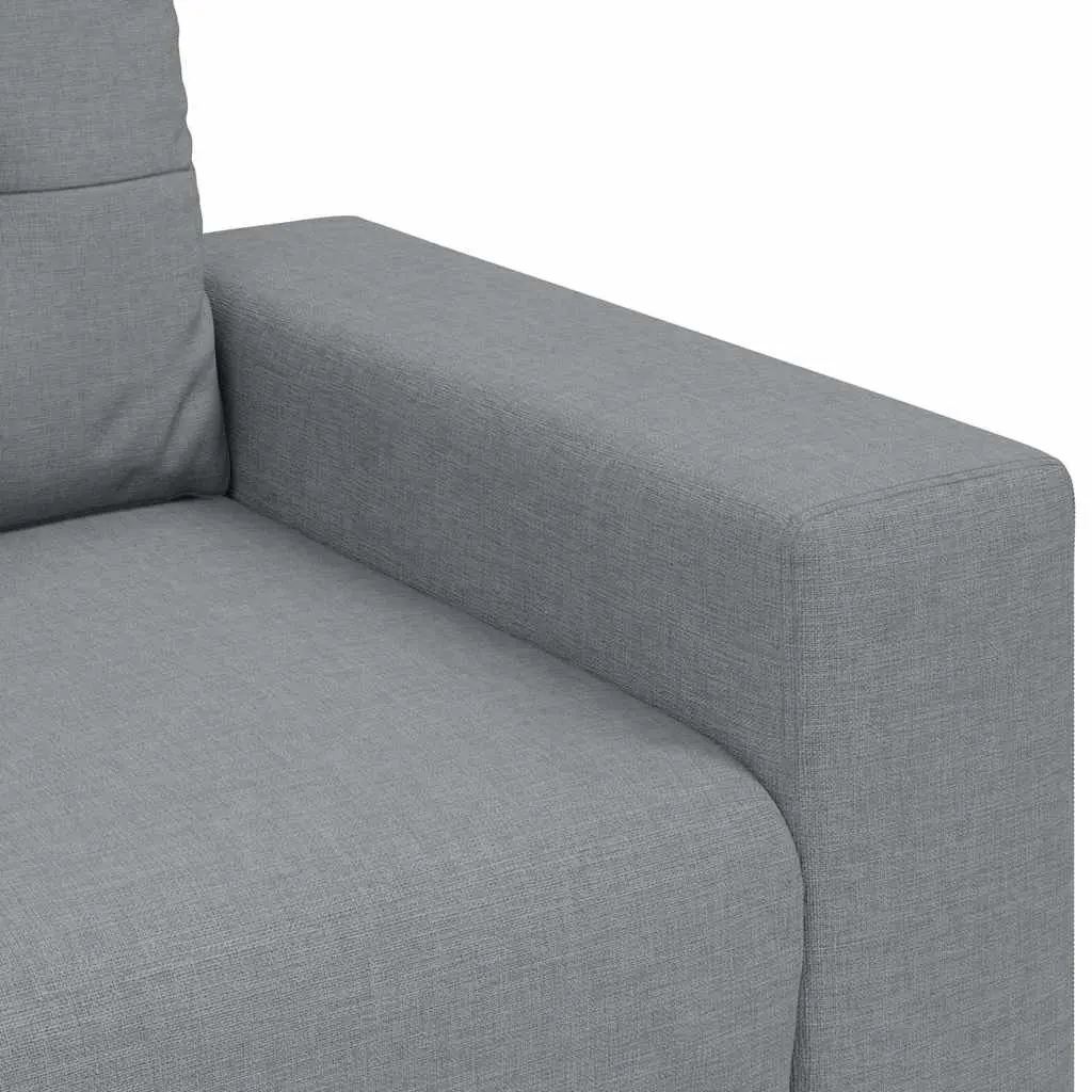3-Seater Sofa Polyester Fabric 220W x 78D x 80H cm Grey