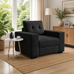 Black Velvet Sofa Chair for Ultimate Comfort
