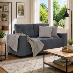 Stylish Grey Loveseat Sofa 160x77x82 cm for Your Home