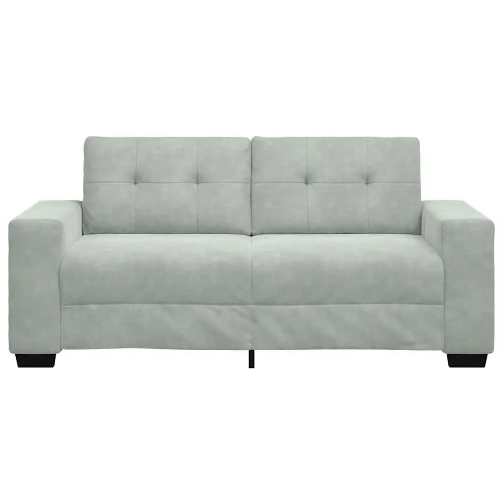 Grey Velvet Loveseat Sofa 180x77x82 cm