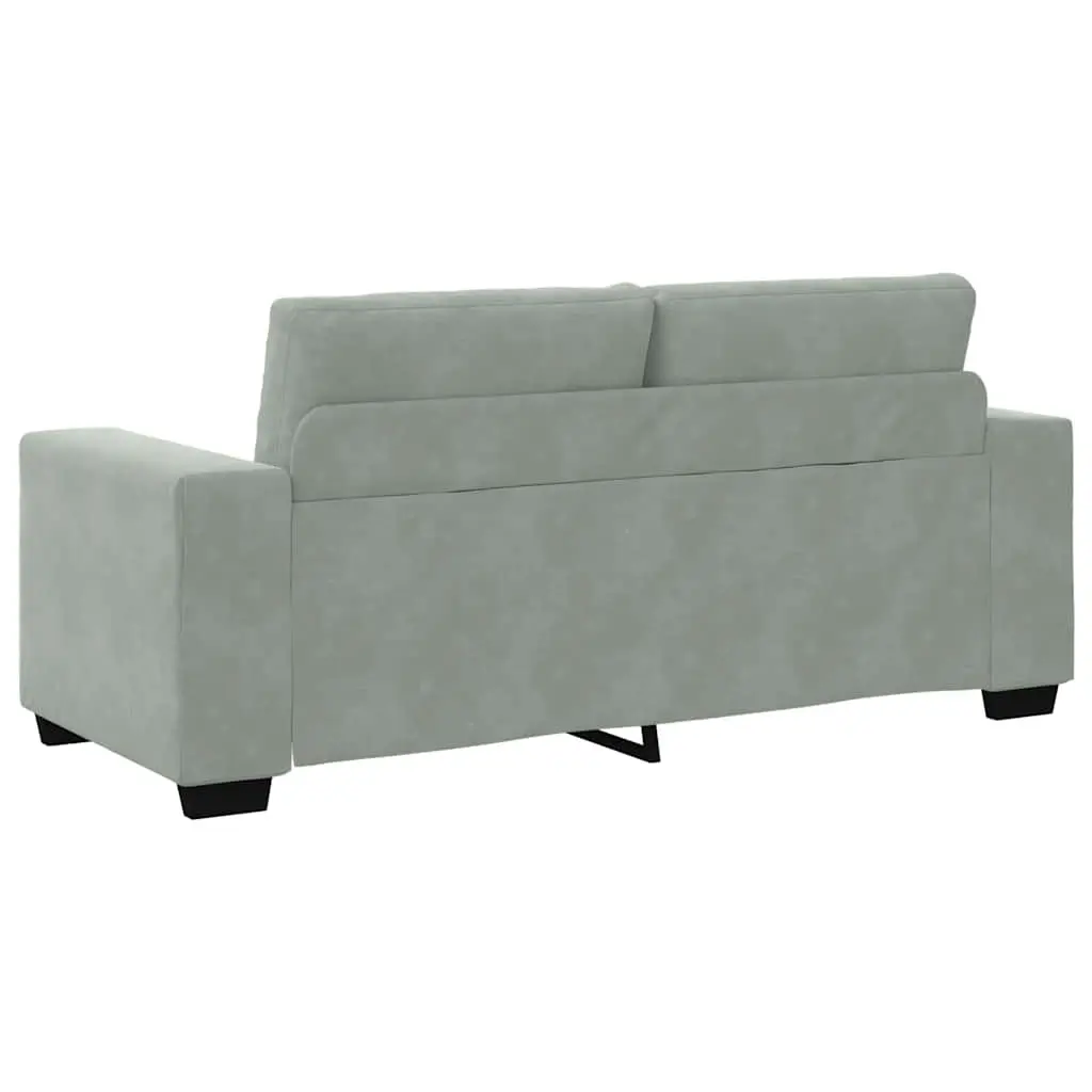 Grey Velvet Loveseat Sofa 180x77x82 cm