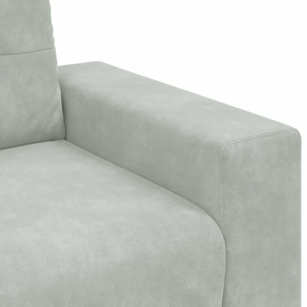 Grey Velvet Loveseat Sofa 180x77x82 cm