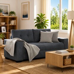 Grey Loveseat Sofa 180x77x82cm Stylish and Durable