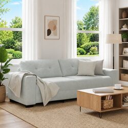 Modern Grey Velvet 3-Seater Sofa for Comfort and Style
