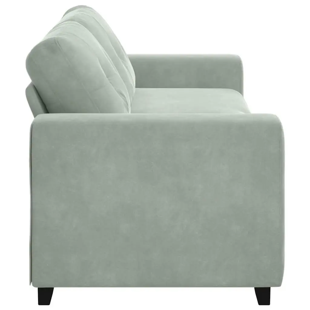 Grey Velvet 3-Seater Sofa for Comfort and Style