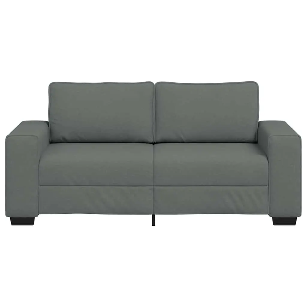 2-Seater Sofa in Dark Grey Fabric for Living Spaces