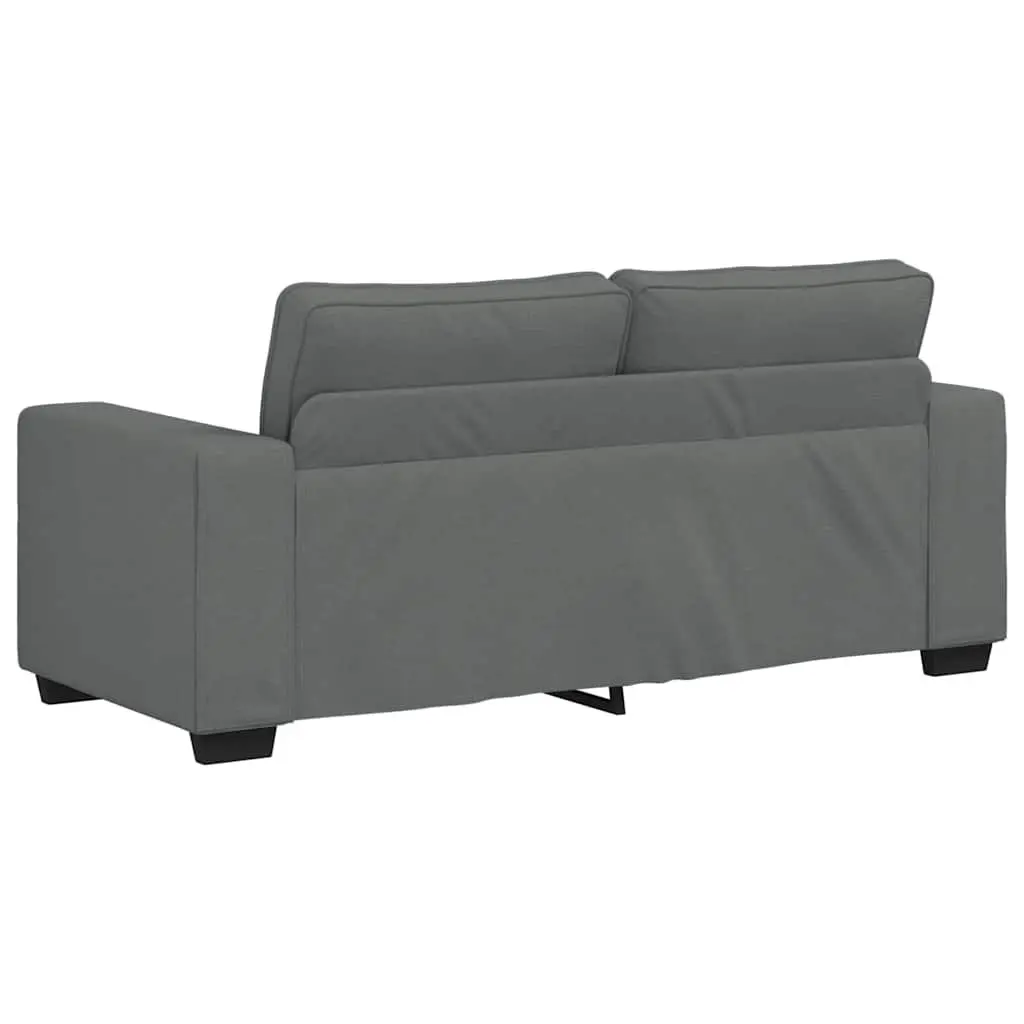 2-Seater Sofa in Dark Grey Fabric for Living Spaces