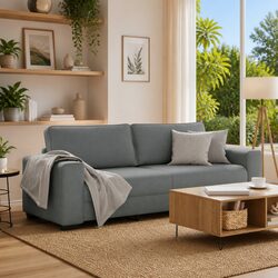 Dark Grey 3-Seater Sofa for Stylish Living Rooms