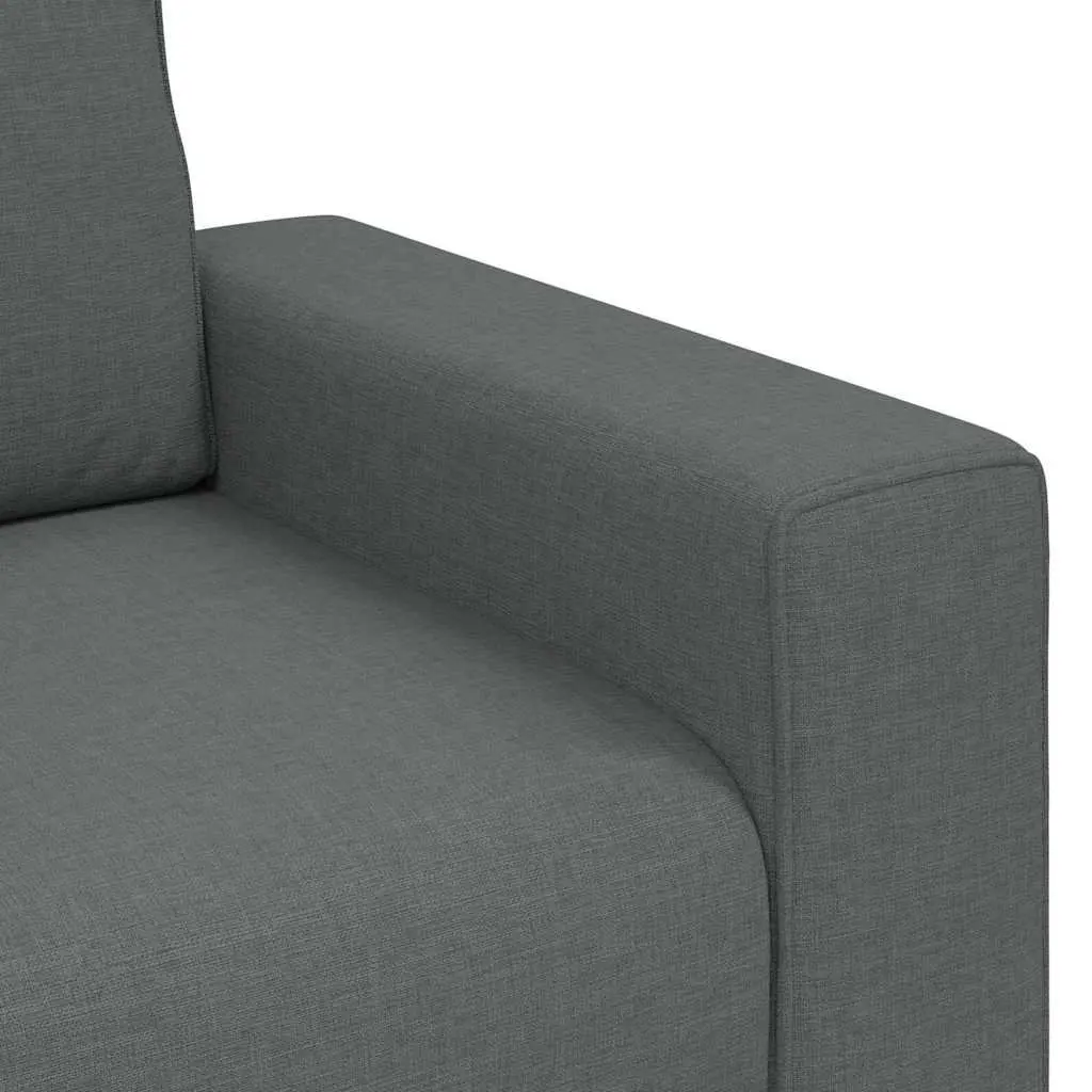 3-Seater Sofa Dark Grey 220x77x82 cm Fabric Living Room Couch Lounge Furniture