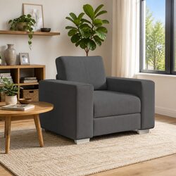 Grey Corduroy Armchair for Cozy Living Spaces