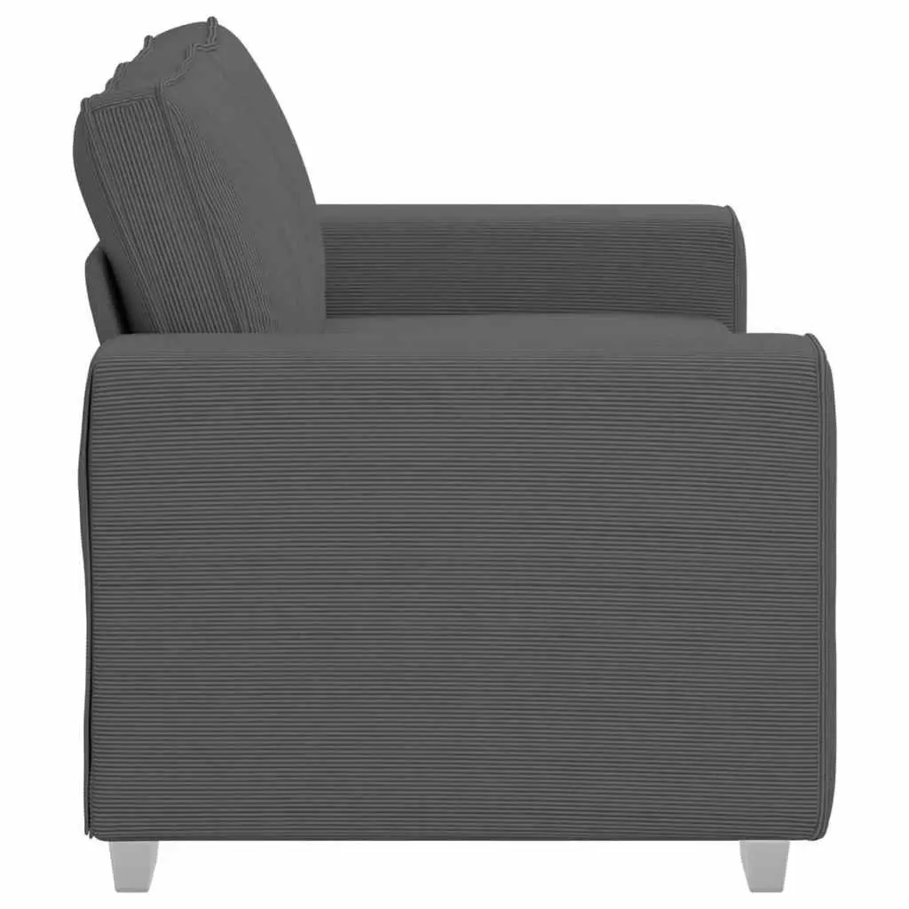 Grey Corduroy Loveseat Sofa for Comfort