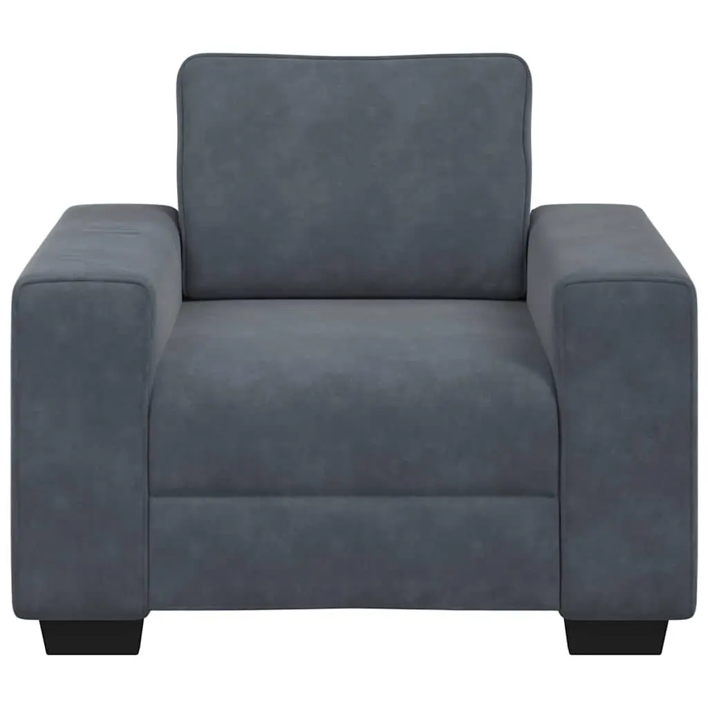 Sofa Chair Velvet Dark Grey 100x77x82 cm