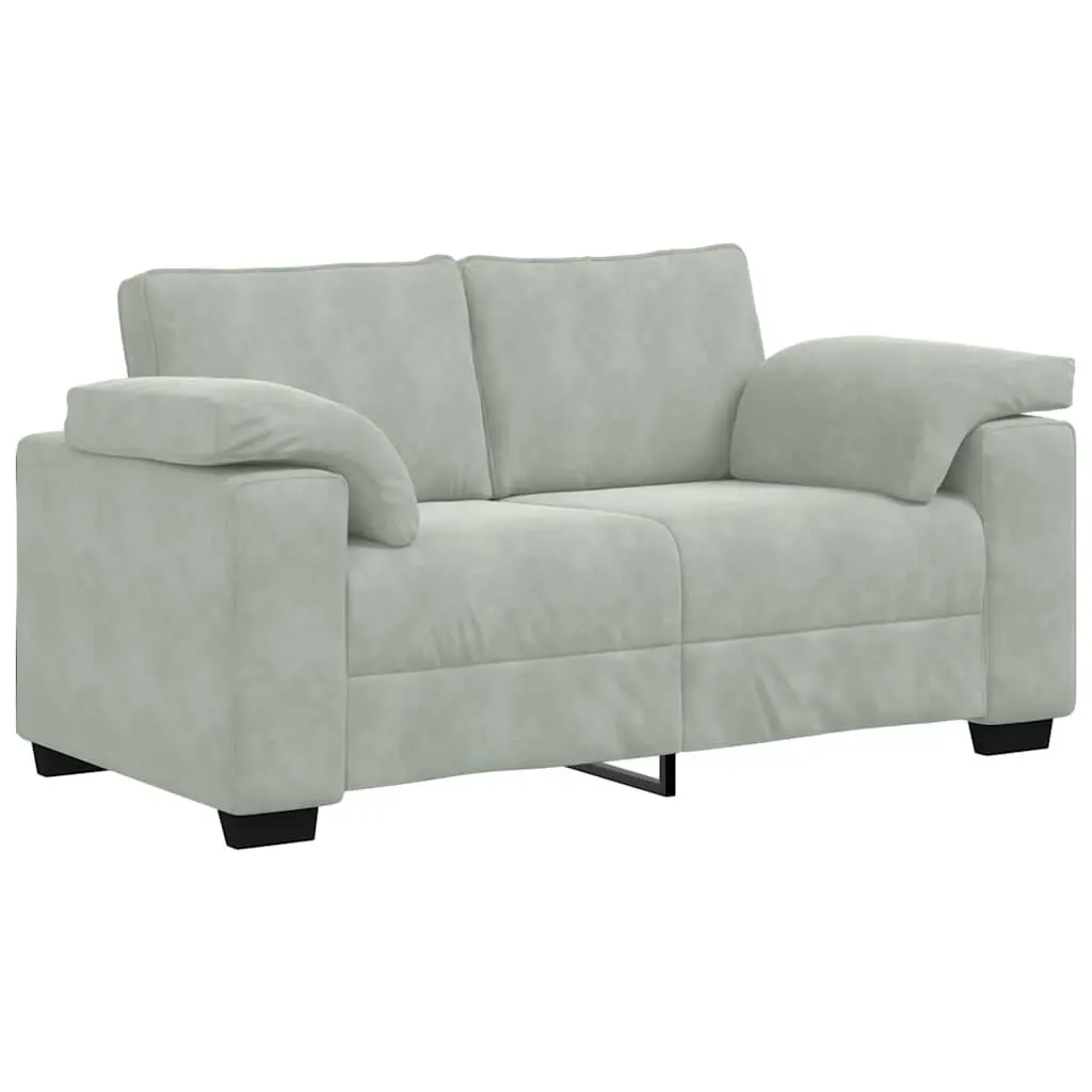Grey Velvet Loveseat Sofa for Relaxation
