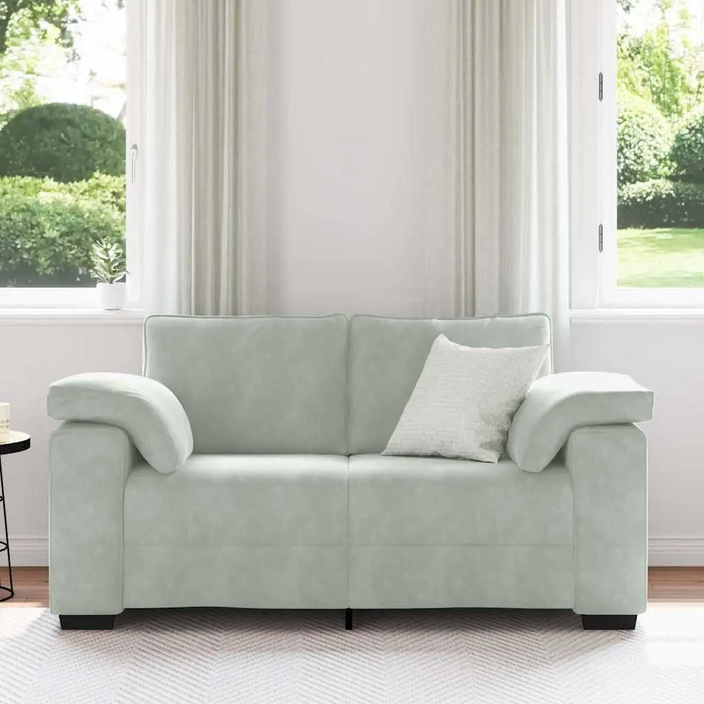 Grey Velvet Loveseat Sofa for Relaxation