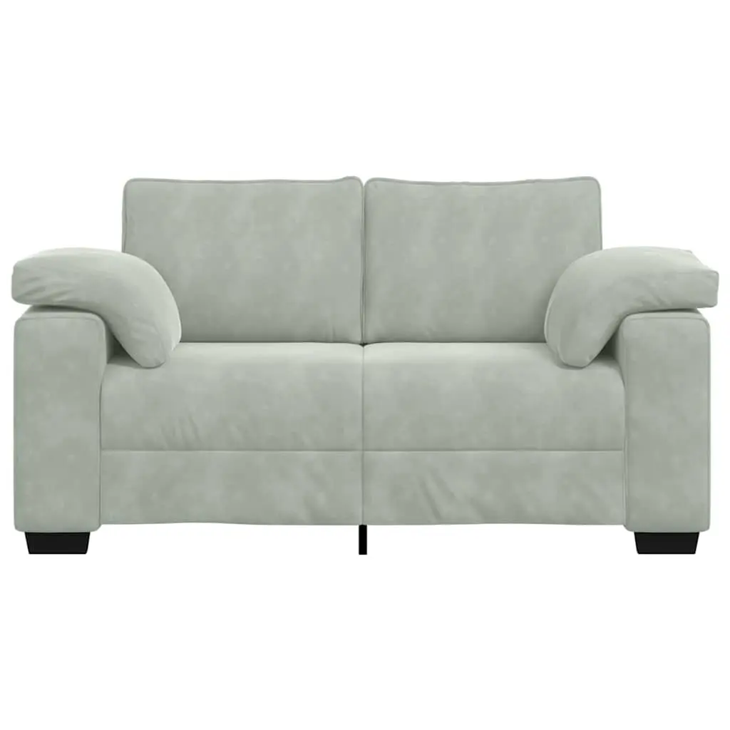 Grey Velvet Loveseat Sofa for Relaxation