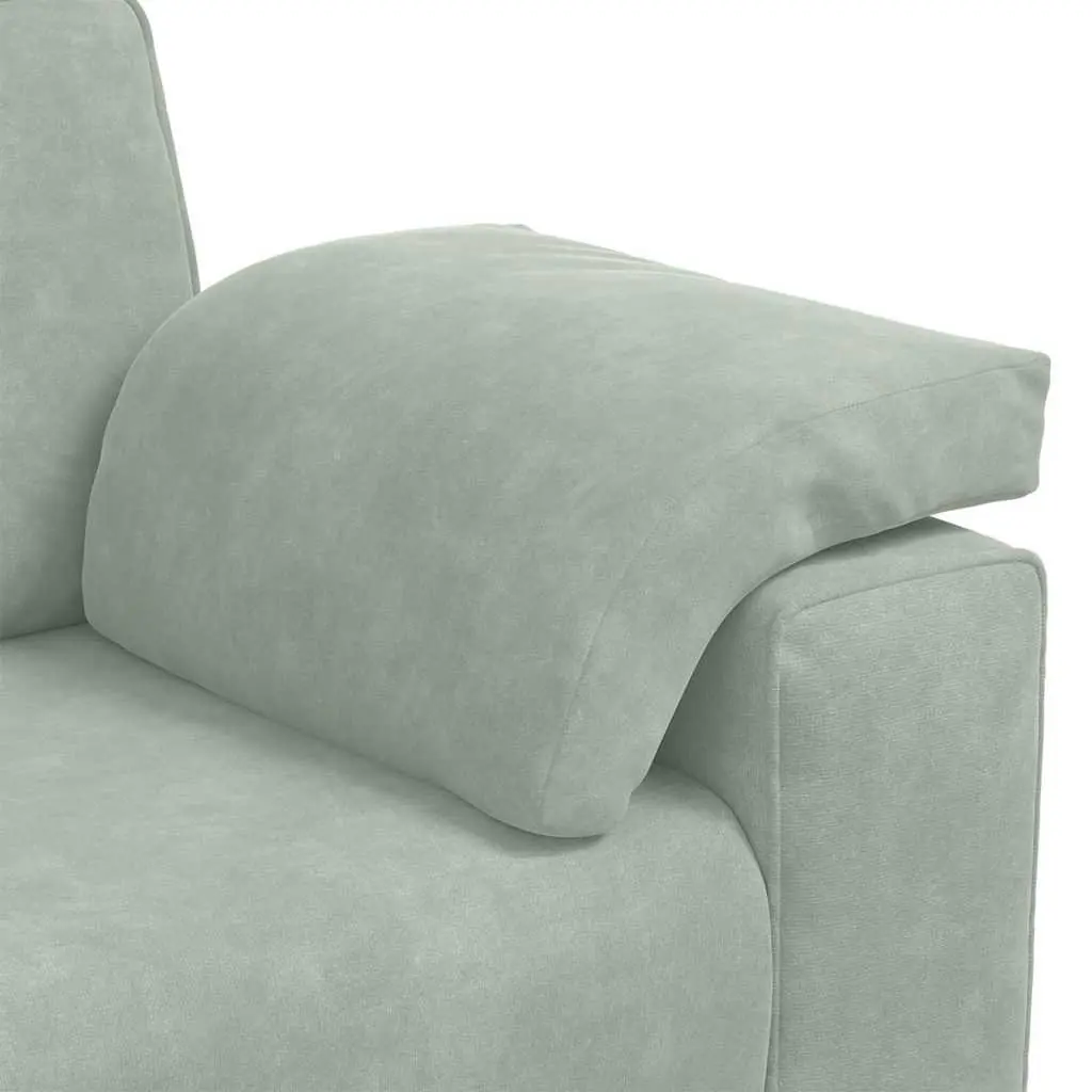 Grey Velvet Loveseat Sofa for Relaxation
