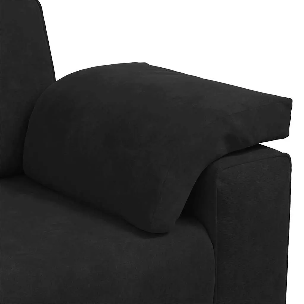 Black Velvet Loveseat Sofa 180x77x82 cm