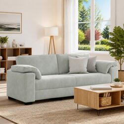 Quality Grey Velvet 3-Seater Sofa for Ultimate Comfort