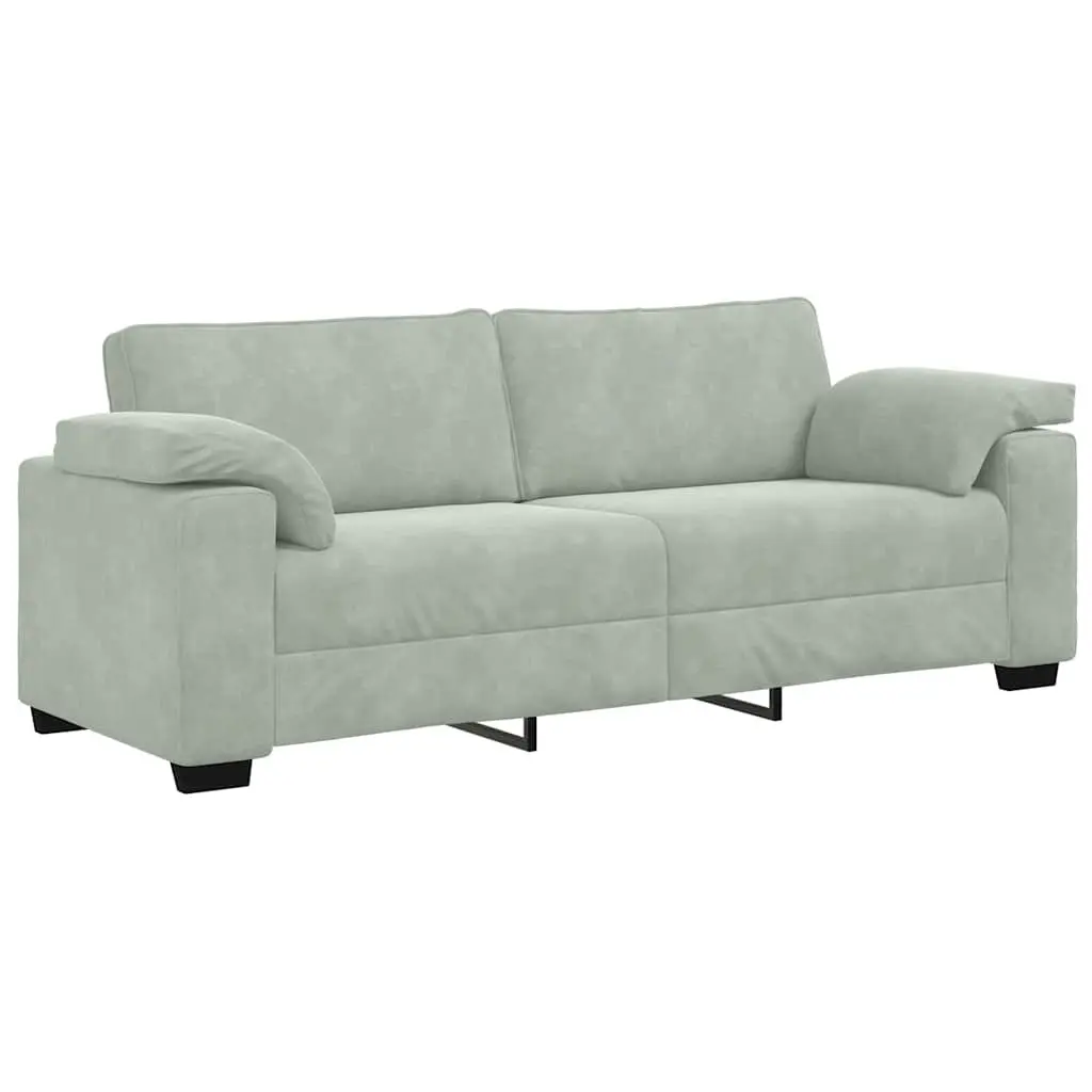 3-Seater Sofa Velvet Grey 220x77x82 cm